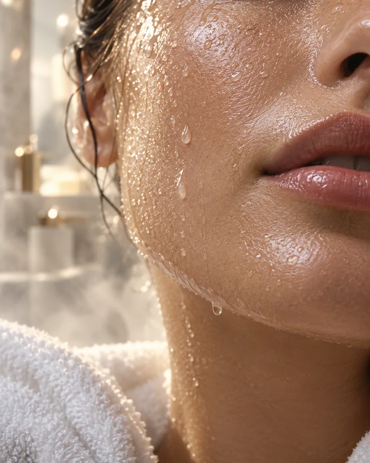 Peau intensément hydratée