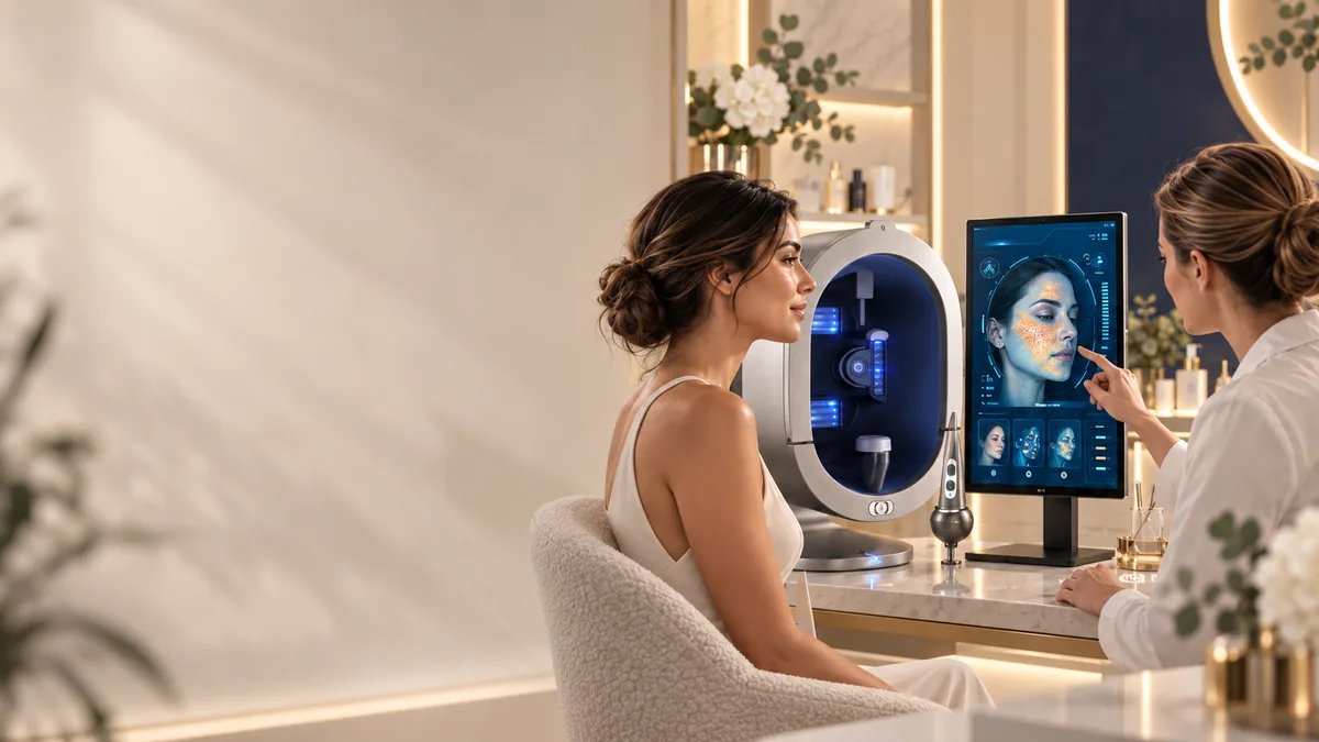 Consultation privée avec analyseur de peau 4D